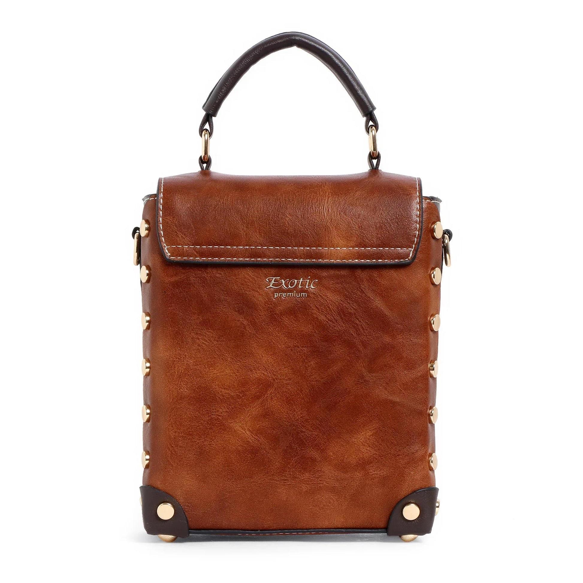 EXOTIC® Grace Luxe Mini Crossbody Bag | Elegant Women’s Handbag with Gold Handle - exoticstore