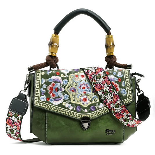 Exotic® Women's Satchel Vintage Retro Embroidery Sling Bag - exoticstore