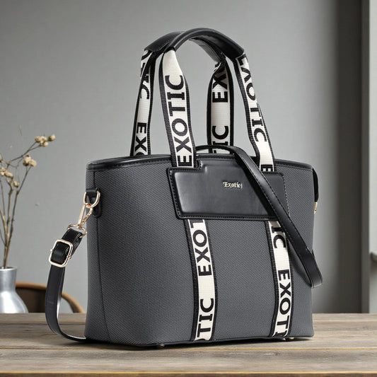 Exotic Premium Logo-Strap Women’s Tote Handbag - exoticstore