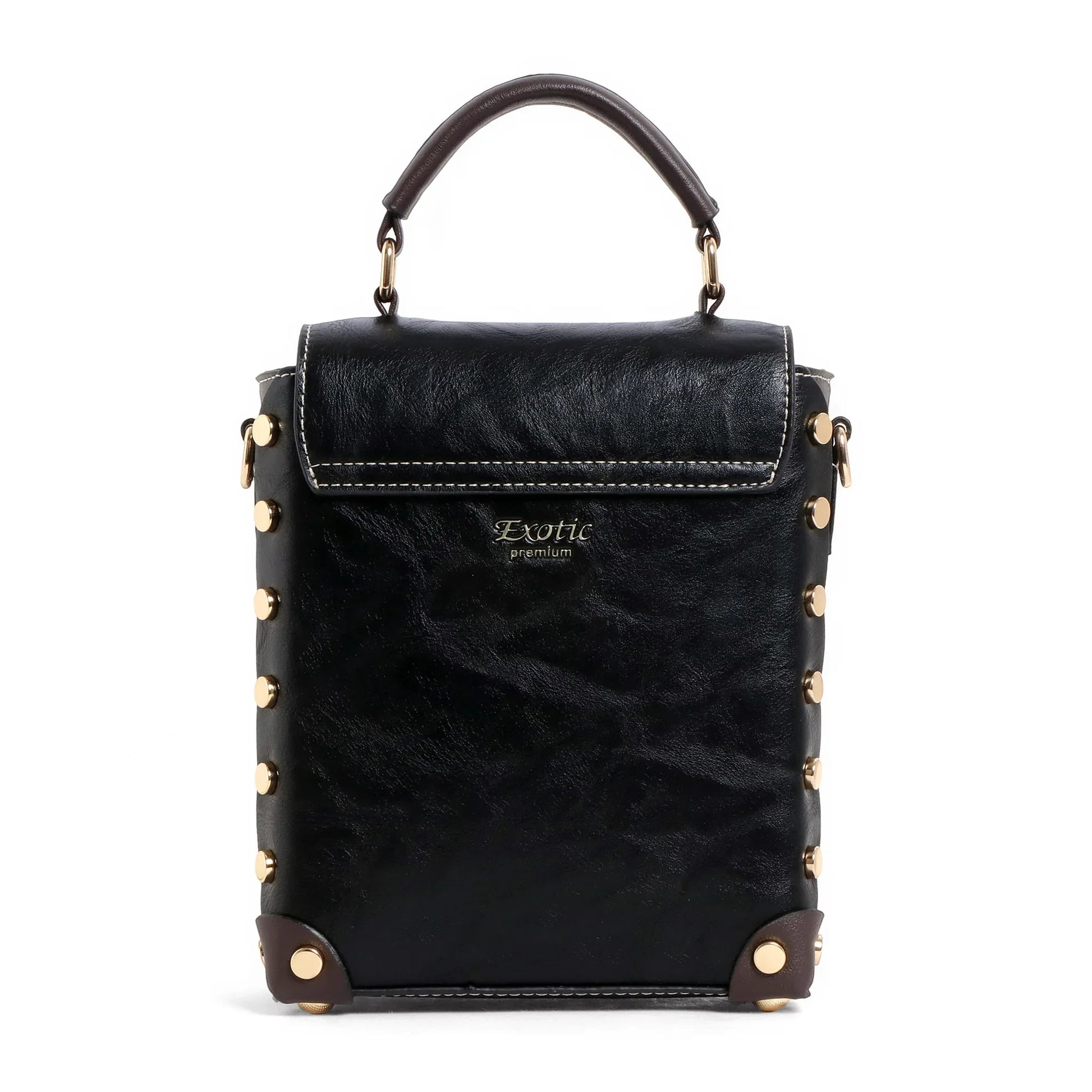 EXOTIC® Grace Luxe Mini Crossbody Bag | Elegant Women’s Handbag with Gold Handle - exoticstore