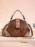 Exotic Zenvira Artisan Satchel Bag (Brown)