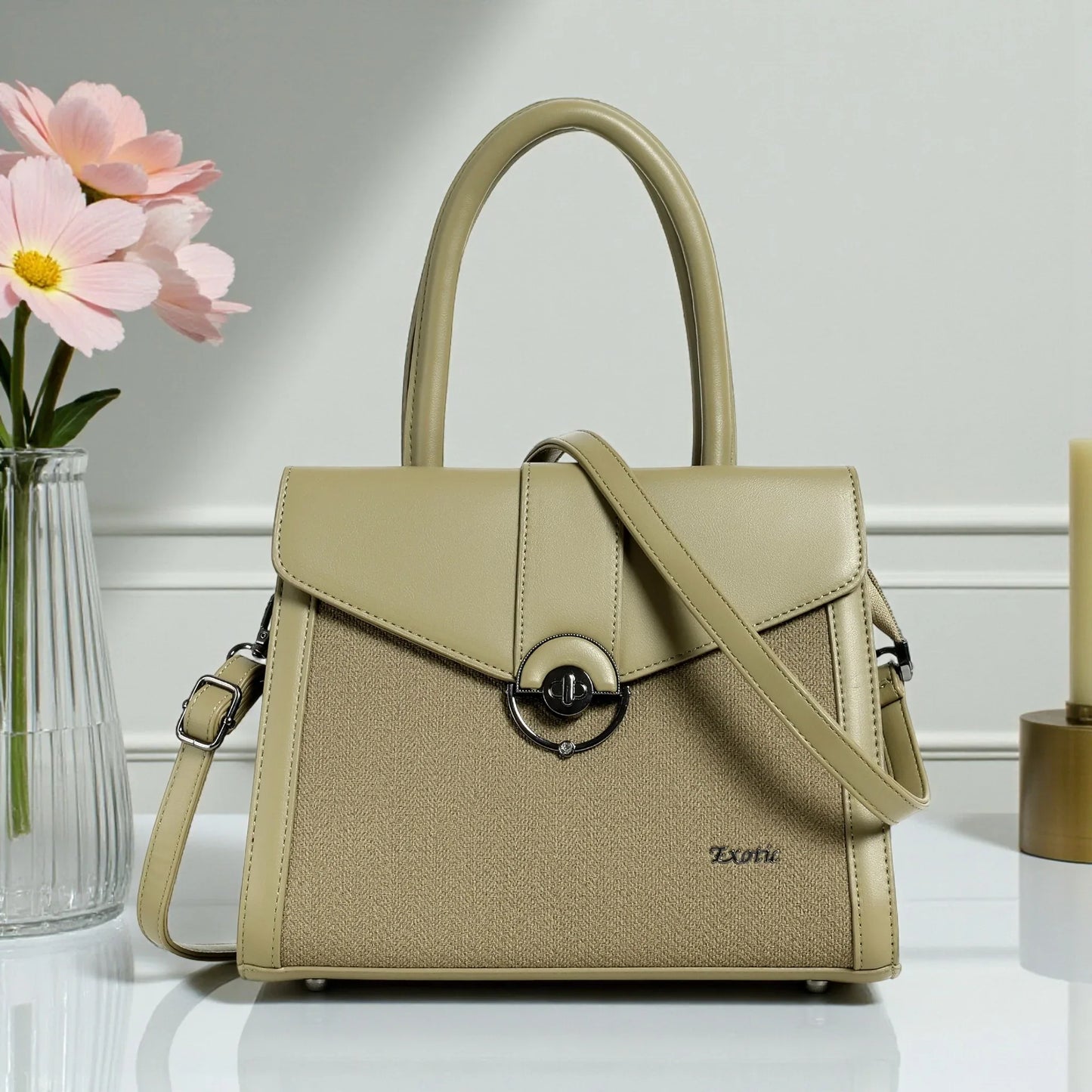 Exotic Stylish Turn-Lock Mini Handbag - exoticstore