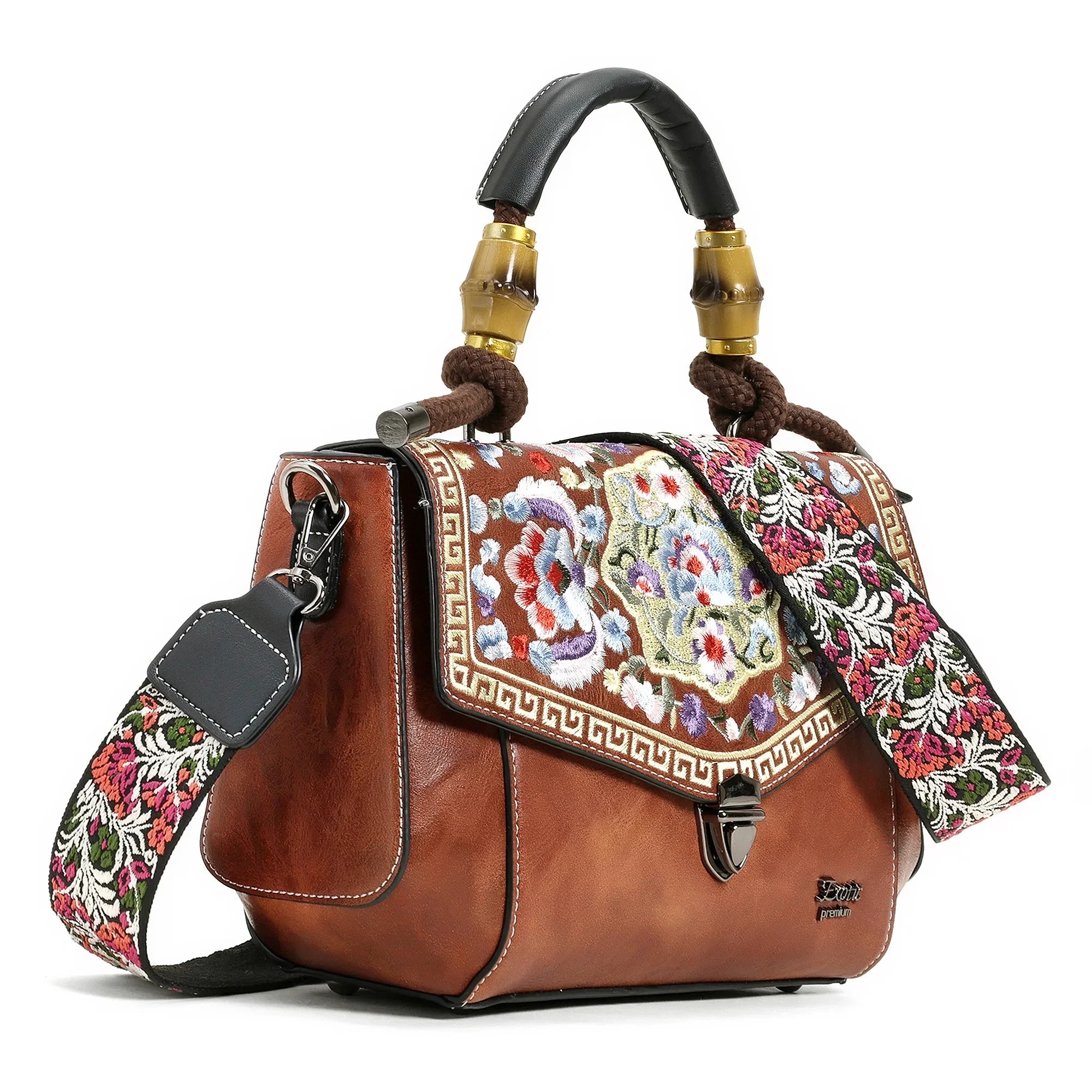 Exotic® Women's Satchel Vintage Retro Embroidery Sling Bag - exoticstore