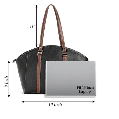 Elegant Dual-Tone Structured Tote Bag - exoticstore