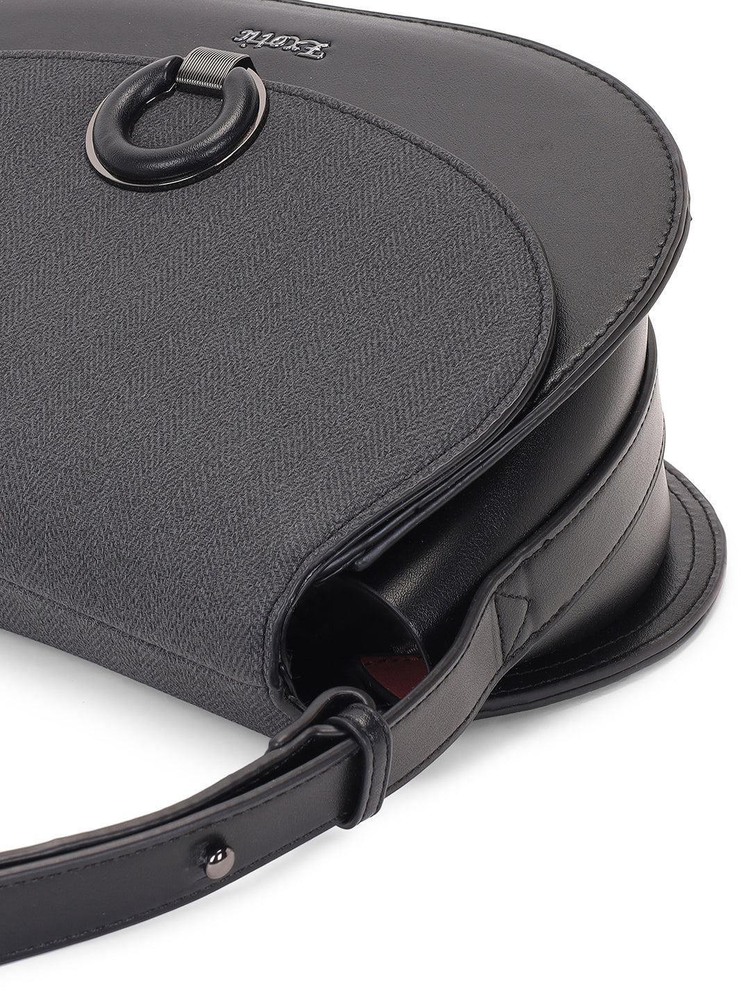 Exotic Simone Textured Saddle Bag