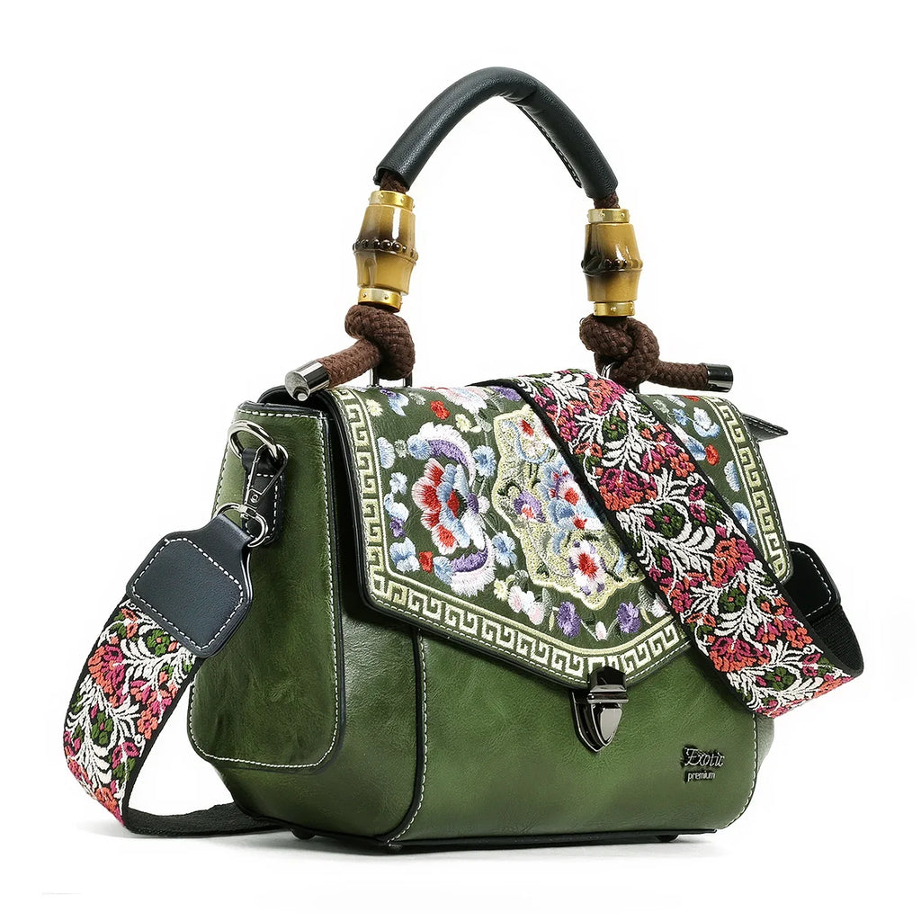 Exotic® Women's Satchel Vintage Retro Embroidery Sling Bag - exoticstore