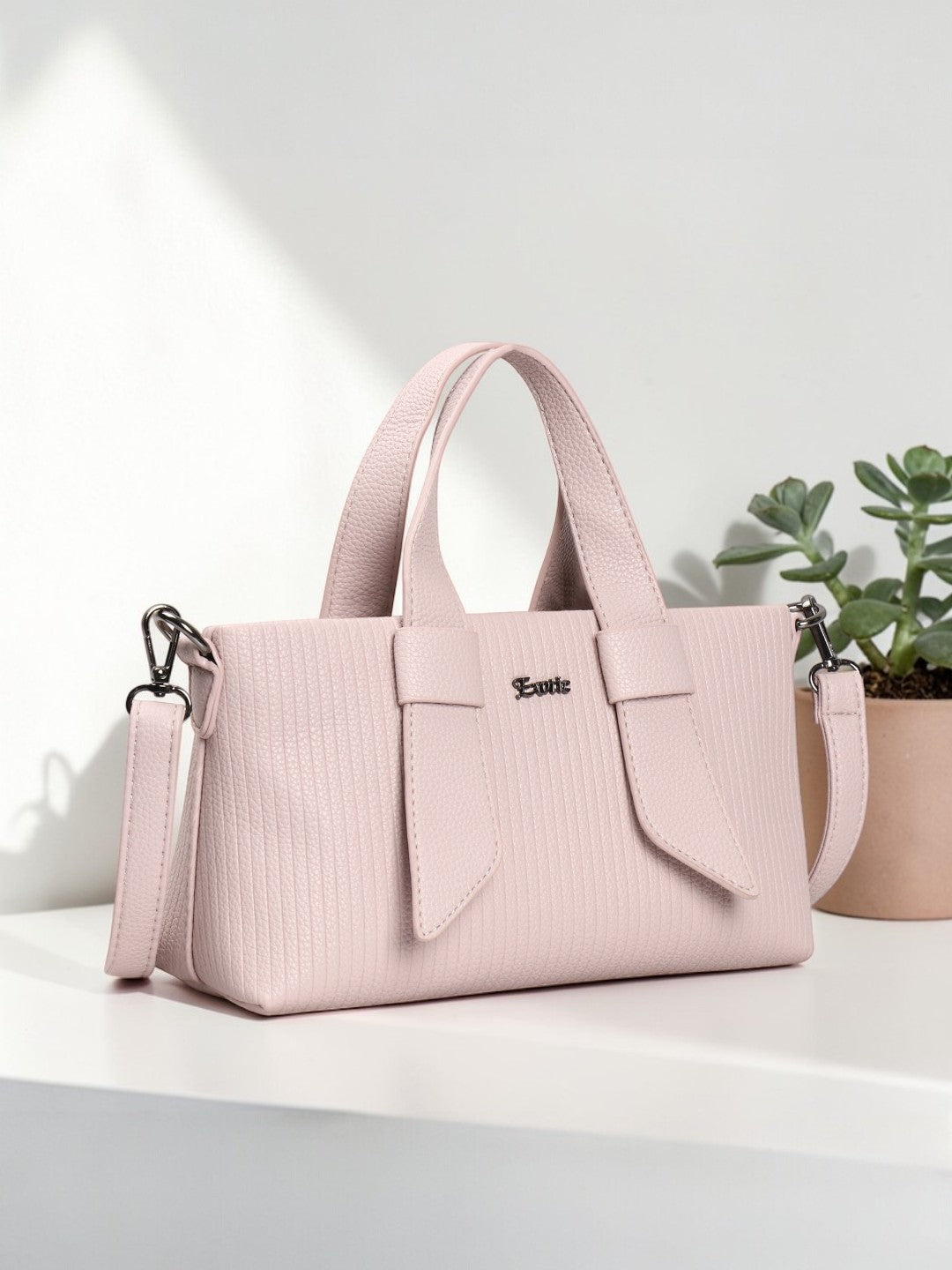 Exotic Valeria Satchel Sling Bag for Women Textured Leatherette Top Handle & Detachable Crossbody Strap