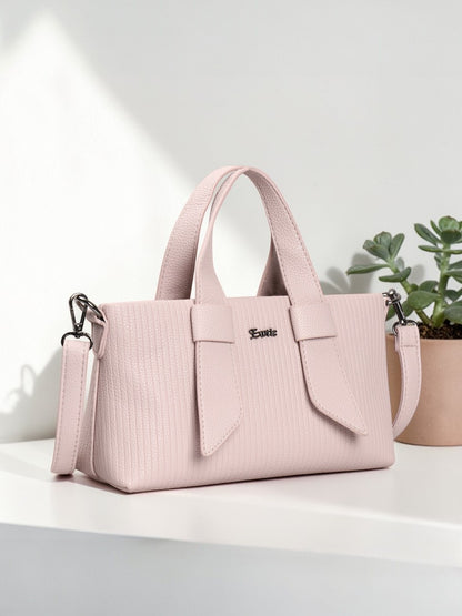 Exotic Valeria Satchel Sling Bag for Women Textured Leatherette Top Handle & Detachable Crossbody Strap