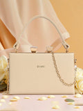 Exotic Premium Convertible Style  Frame Bridal Bag (Beige)