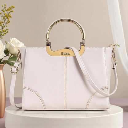 Exotic Signature Gold-Handle Tote - exoticstore