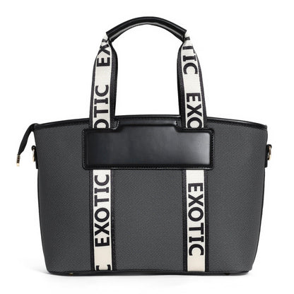 Exotic Premium Logo-Strap Women’s Tote Handbag - exoticstore