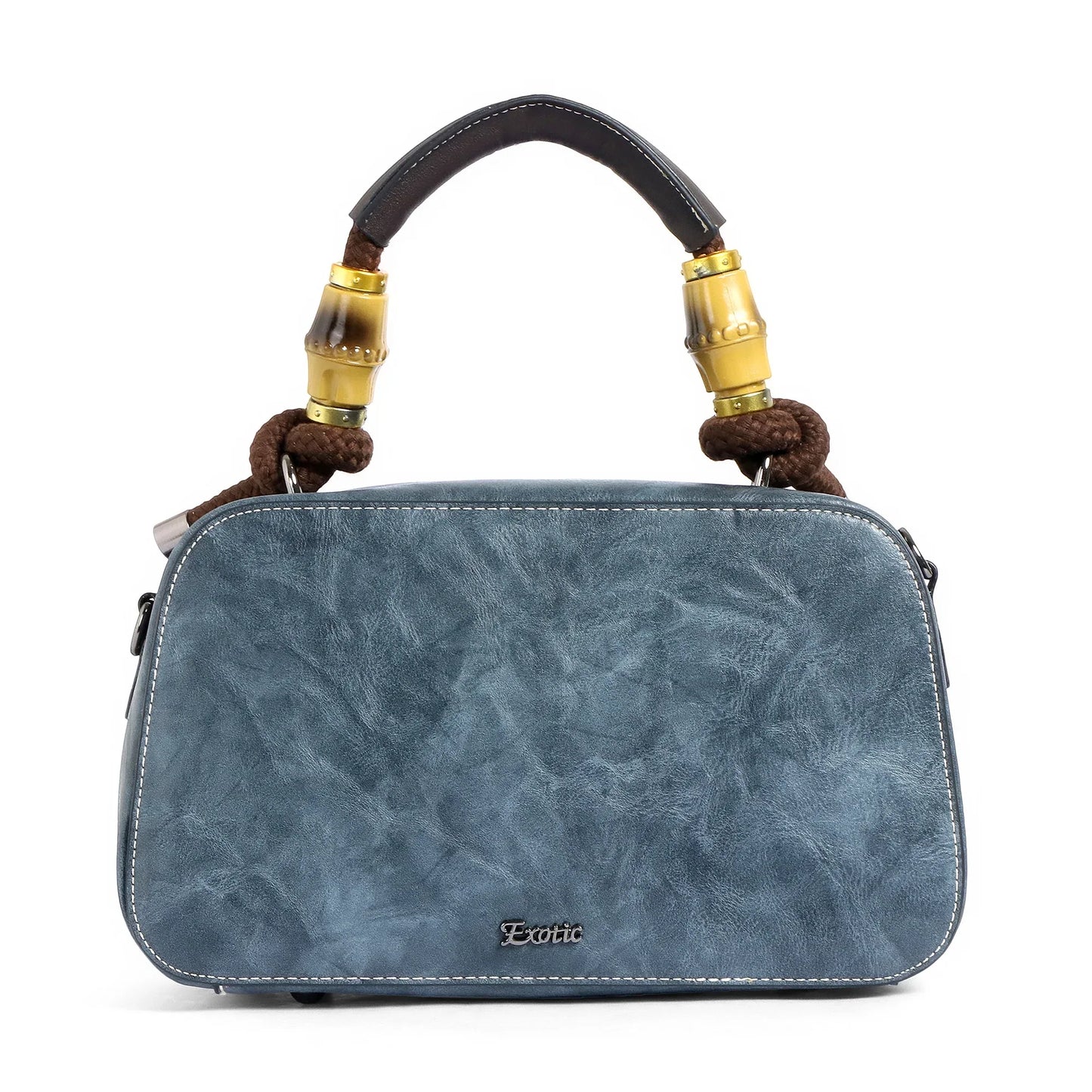 EXOTIC Bloom Embroidered Leather Handbag - exoticstore