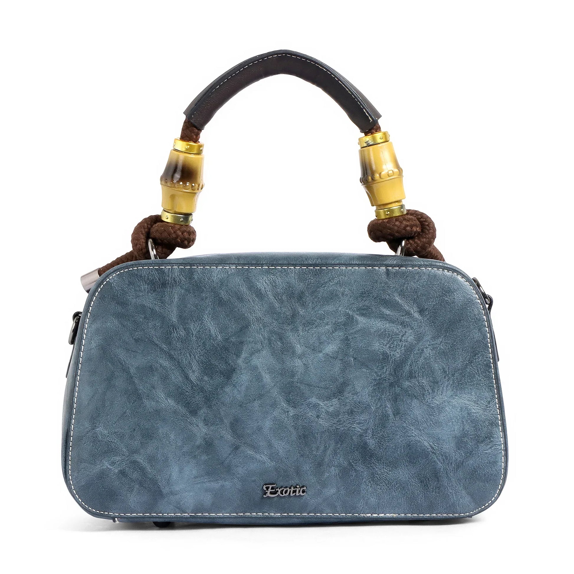 EXOTIC Bloom Embroidered Leather Handbag - exoticstore