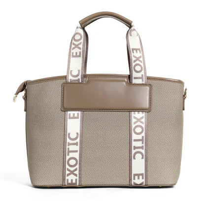 Exotic Premium Logo-Strap Women’s Tote Handbag - exoticstore