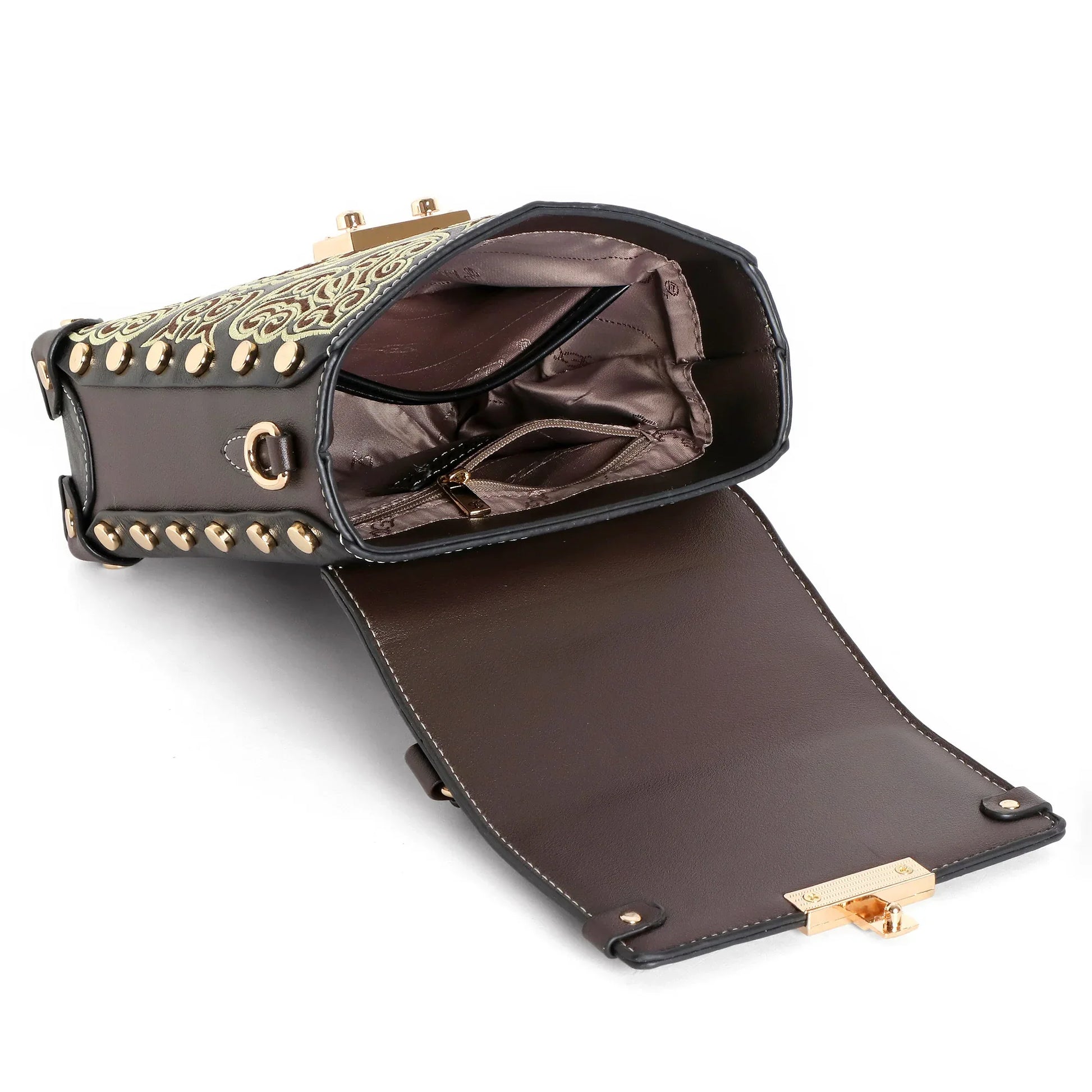 EXOTIC® Grace Luxe Mini Crossbody Bag | Elegant Women’s Handbag with Gold Handle - exoticstore