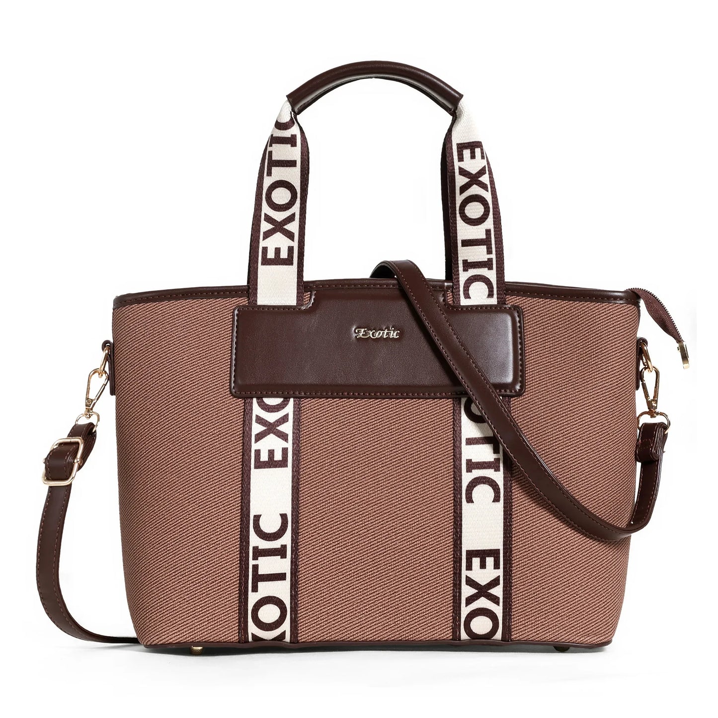 Exotic Premium Logo-Strap Women’s Tote Handbag - exoticstore