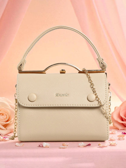 Exotic Premium Convertible Style Elegant Handbag (Off White)