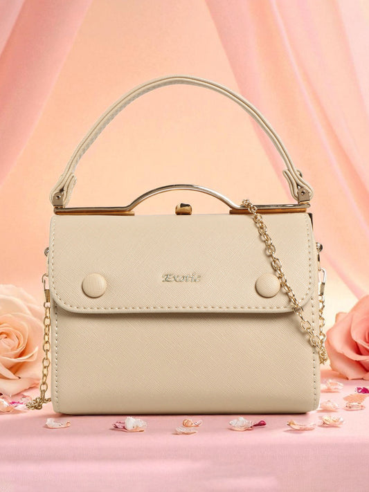 Exotic Premium Convertible Style Elegant Handbag (Off White)