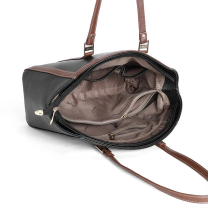 Elegant Dual-Tone Structured Tote Bag - exoticstore