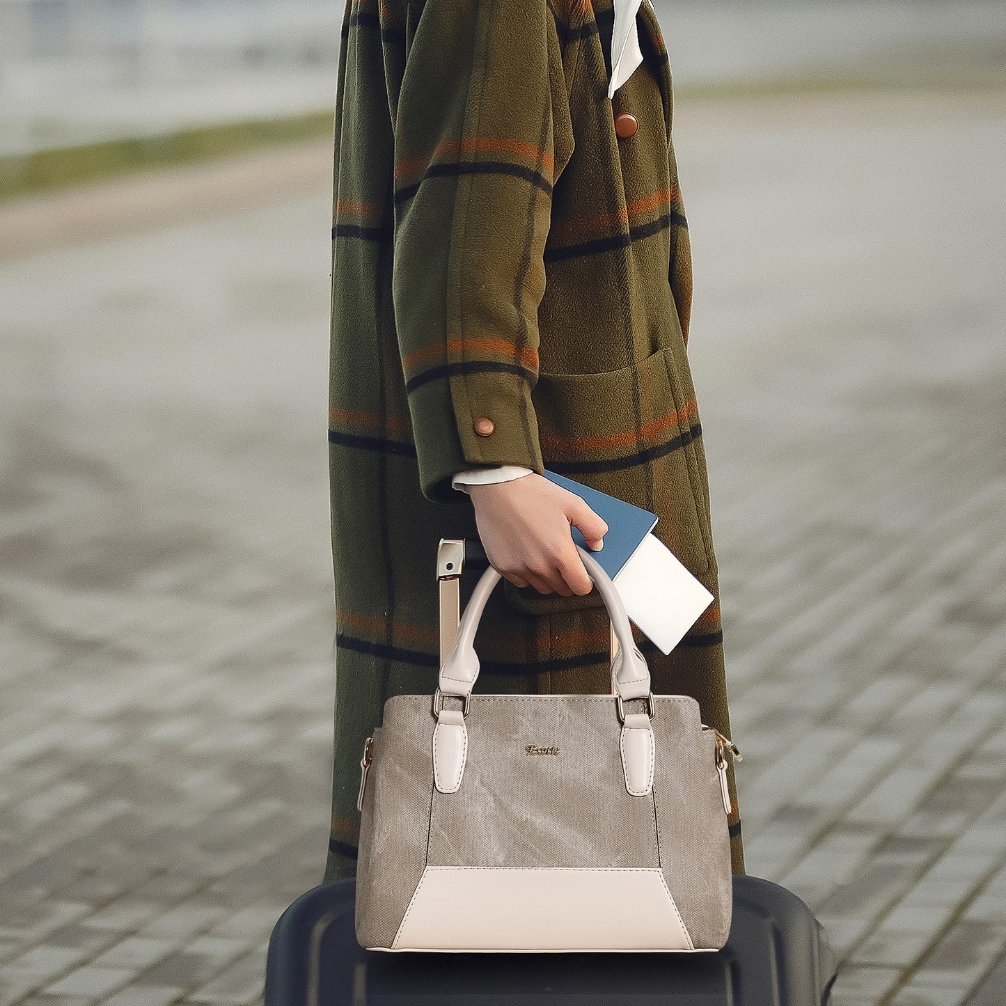 EXOTIC Three section Denim Design, Multipurpose handbag with Shoulder Strap