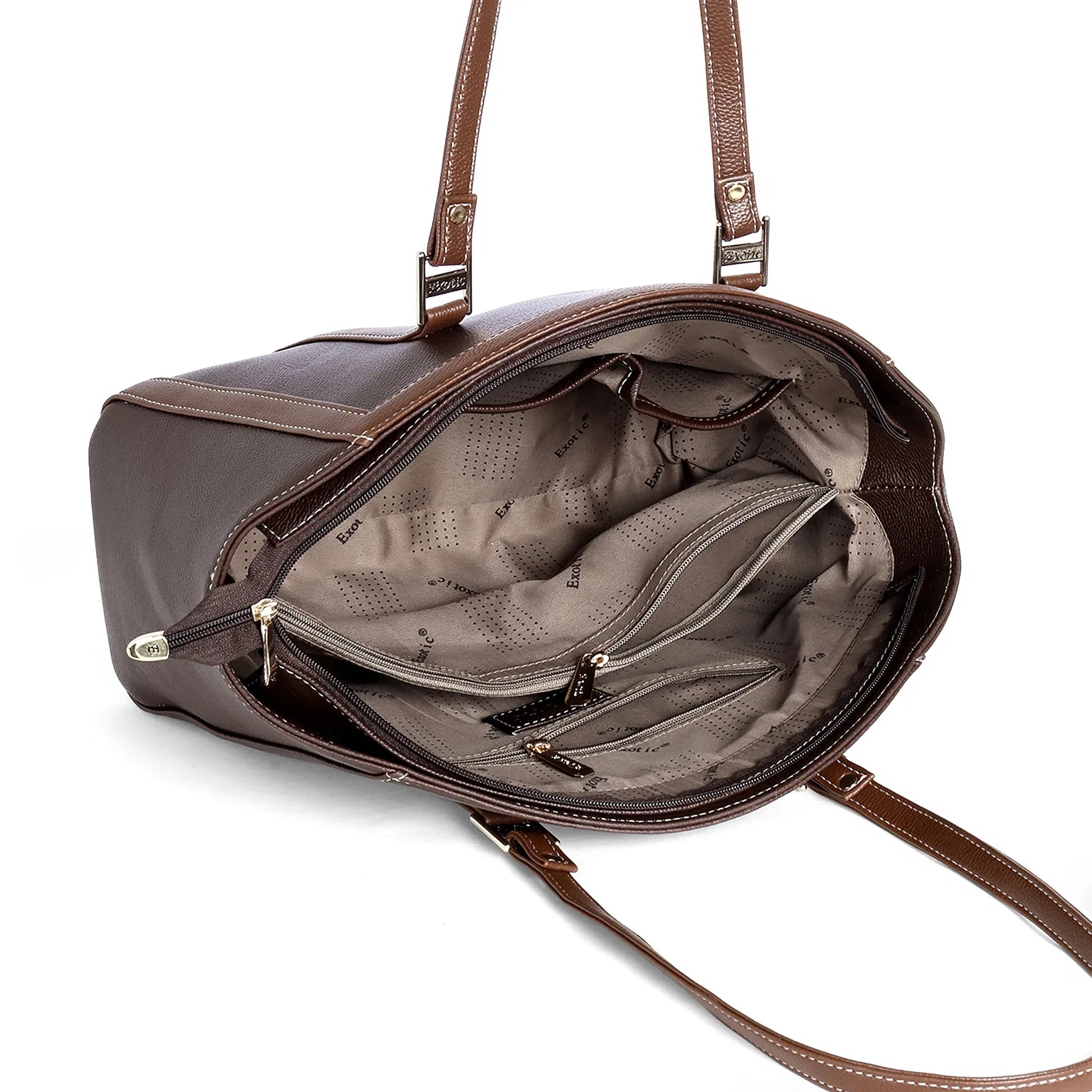 Elegant Dual-Tone Structured Tote Bag - exoticstore