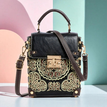 EXOTIC® Grace Luxe Mini Crossbody Bag | Elegant Women’s Handbag with Gold Handle - exoticstore