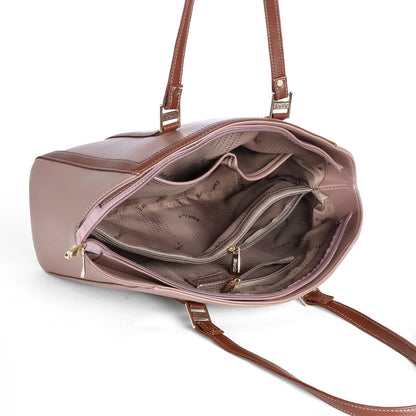 Elegant Dual-Tone Structured Tote Bag - exoticstore