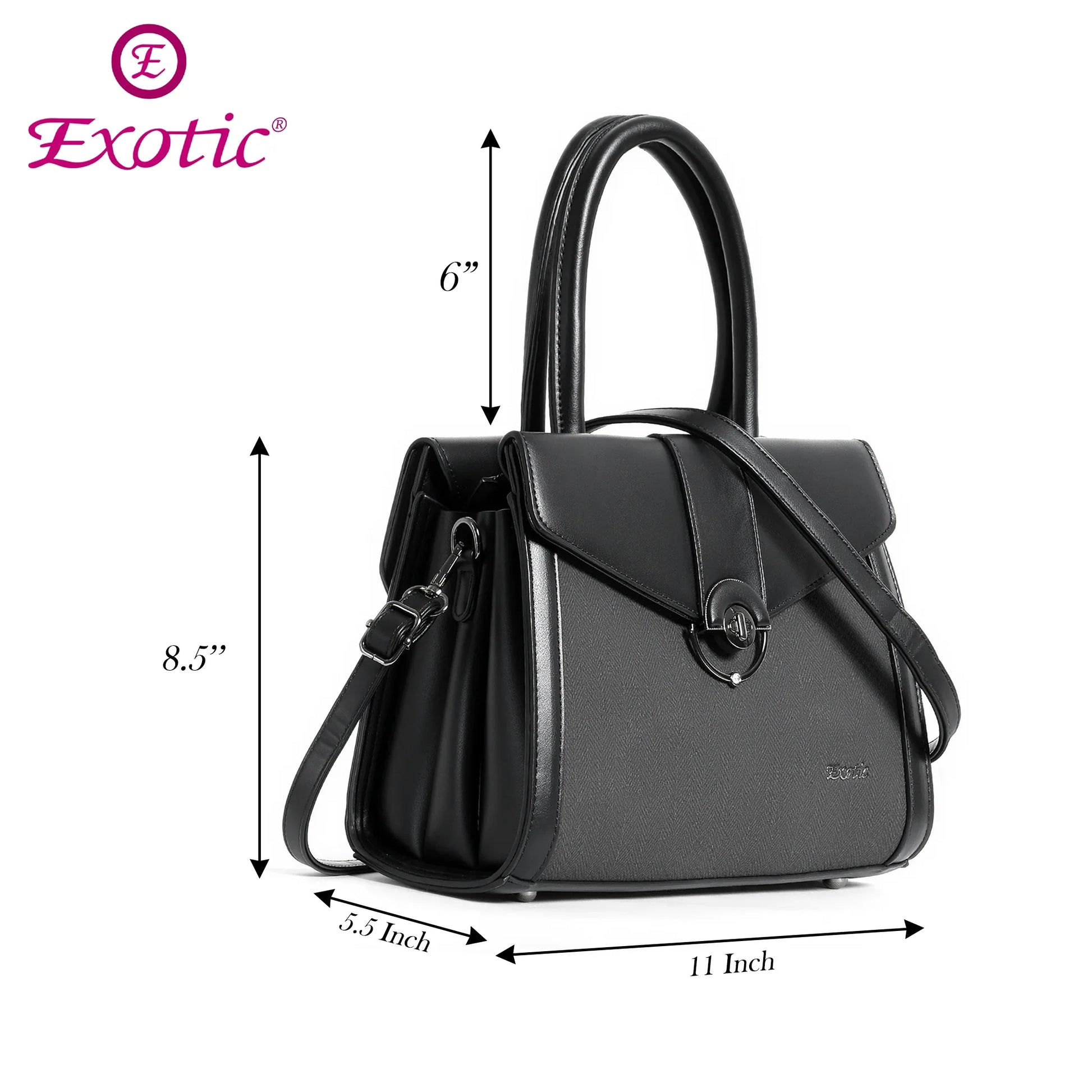 Exotic Stylish Turn-Lock Mini Handbag - exoticstore