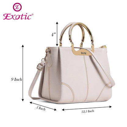 Exotic Signature Gold-Handle Tote - exoticstore