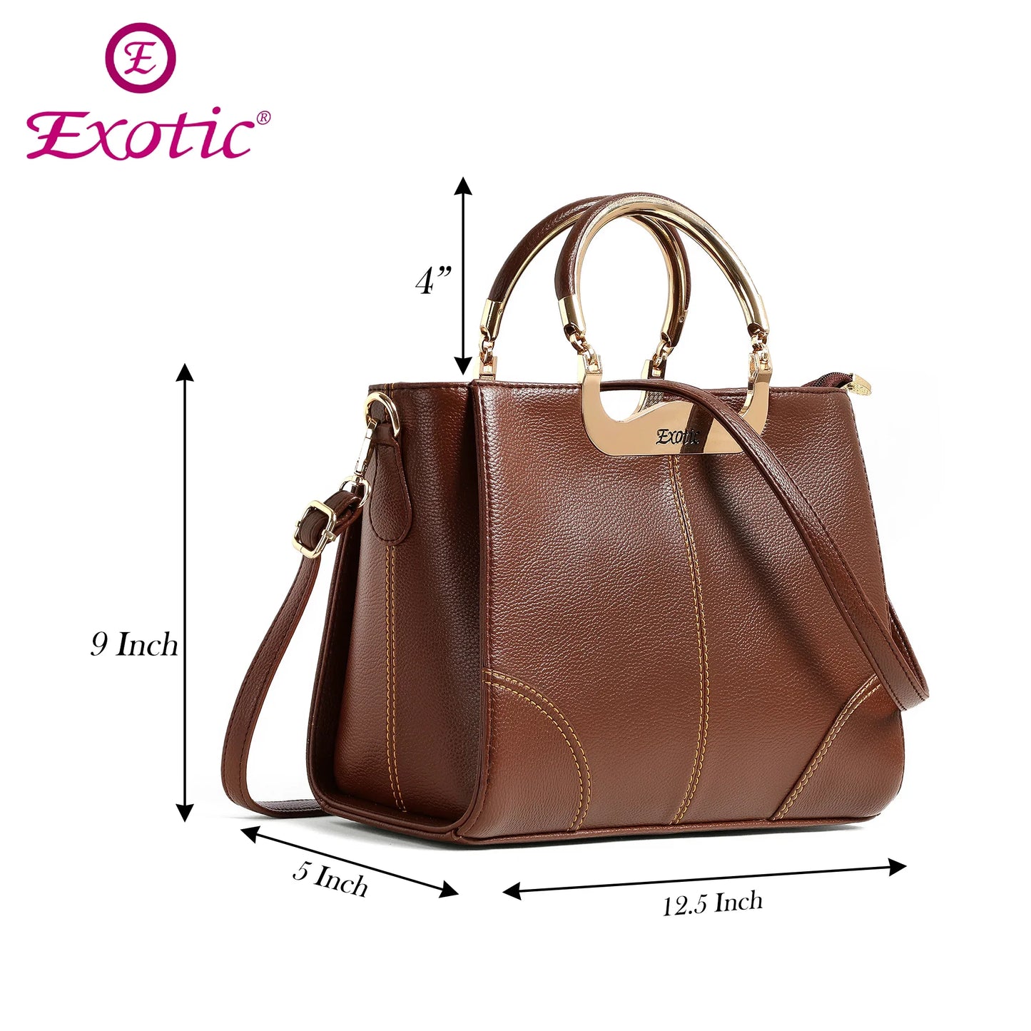 Exotic Signature Gold-Handle Tote - exoticstore