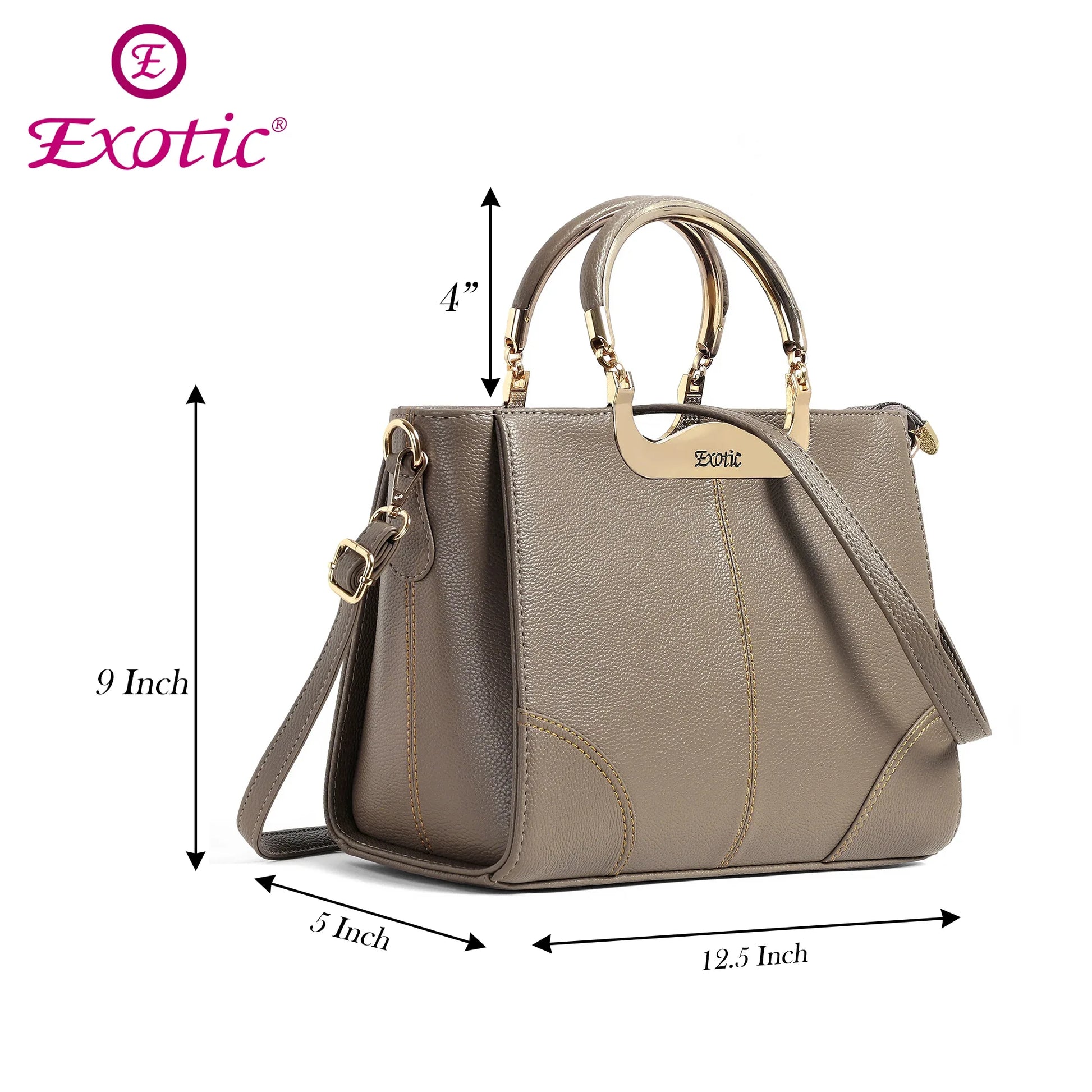 Exotic Signature Gold-Handle Tote - exoticstore