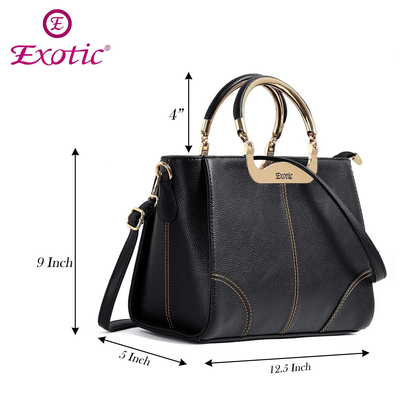 Exotic Signature Gold-Handle Tote - exoticstore
