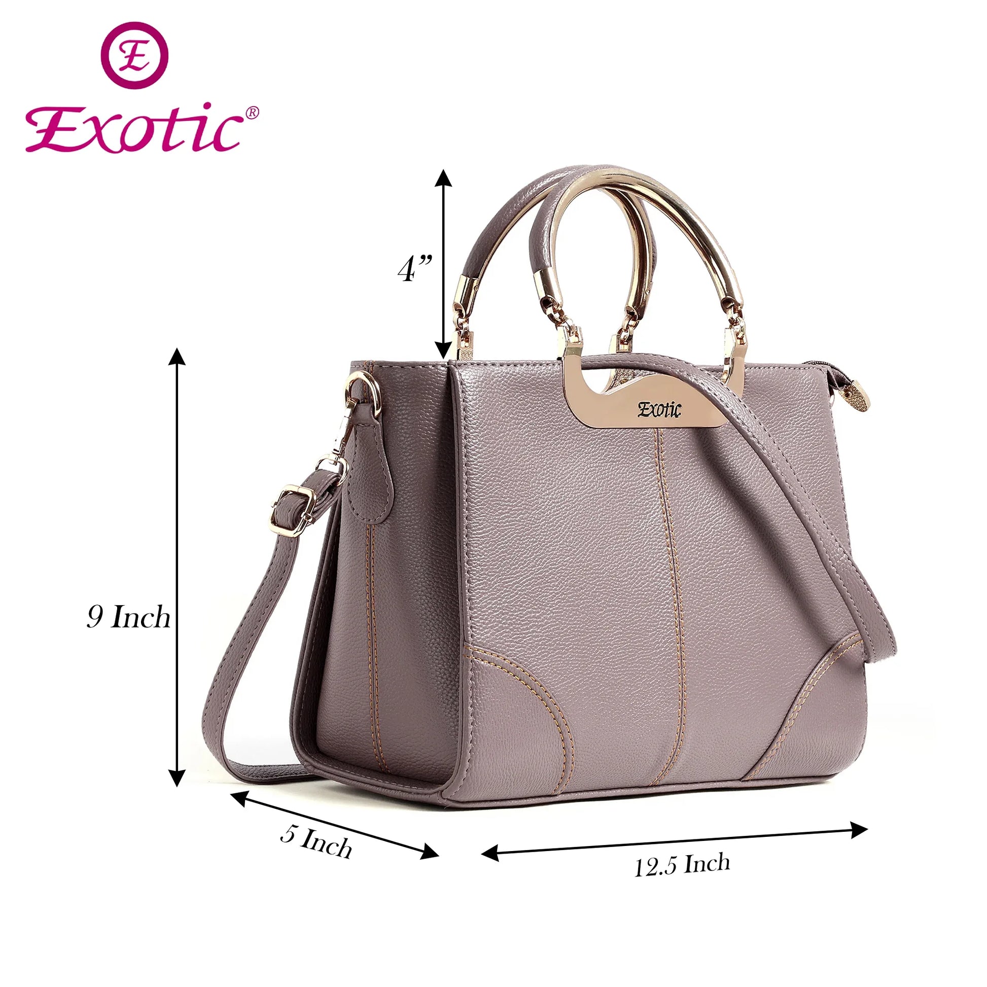 Exotic Signature Gold-Handle Tote - exoticstore