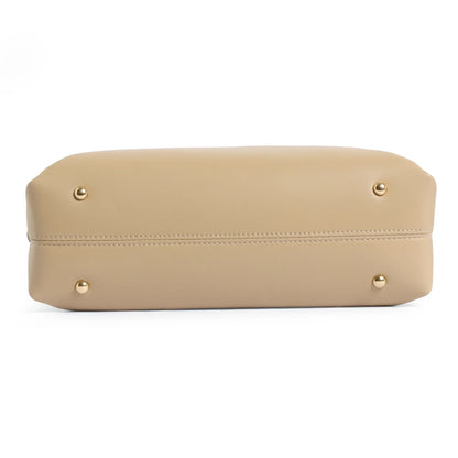 Exotic Premium Two-Tone Handbag | Beige & Olive Green Satchel Bag - exoticstore