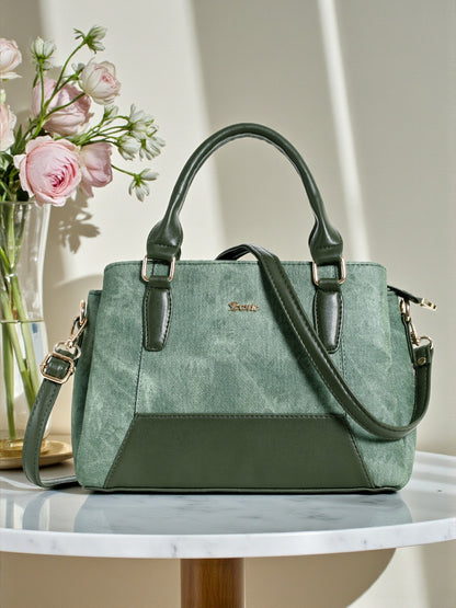 Exotic Three section Denim Bag