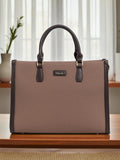 Exotic Structured Executive Oversize Tote/Hand Bag (Wine)