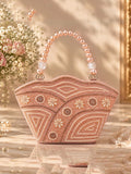 EXOTIC Zivara Pearl Embellished Clutch for Women - EXOTIC Zivara Pearl Embellished Clutch for Women