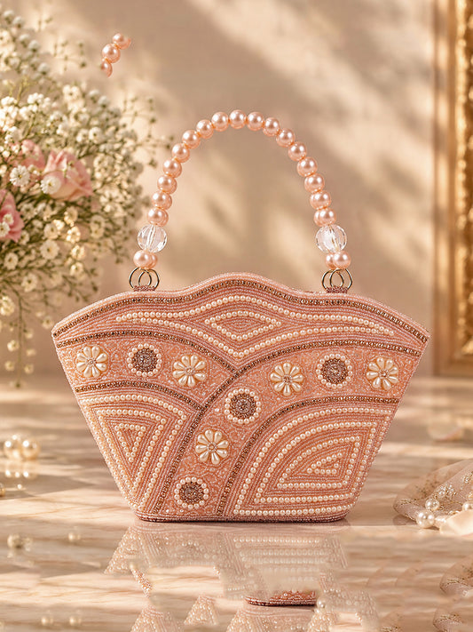 EXOTIC Zivara Pearl Embellished Clutch for Women