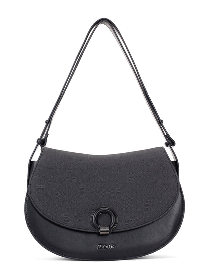 Exotic Simone Textured Saddle Bag