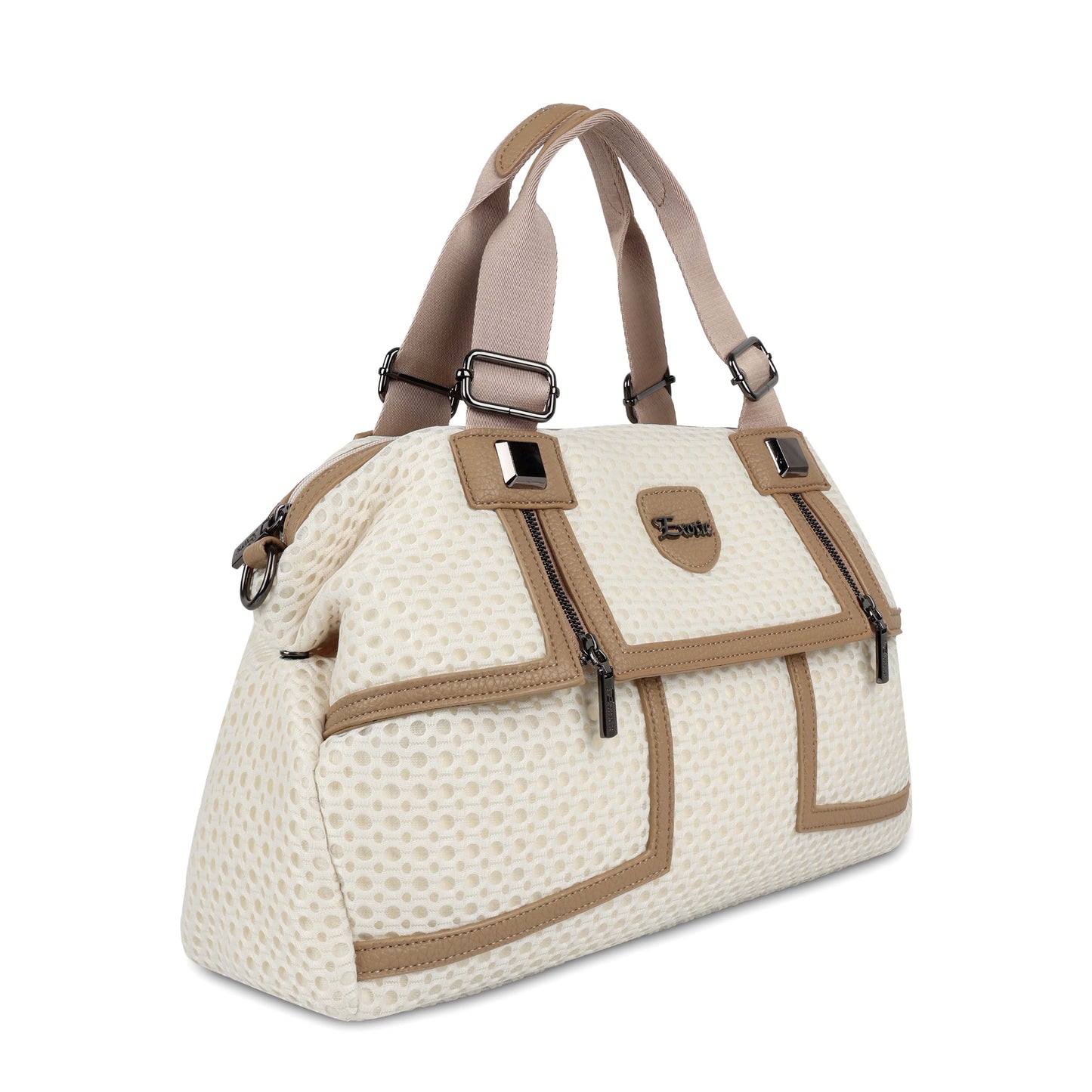 Exotic Premium Mesh Fabric Hand & Sling Bag with Multiple Compartments and Adjustable Strap