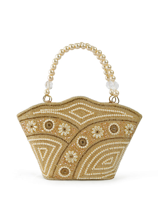 EXOTIC Zivara Pearl Embellished Clutch for Women