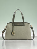 Exotic Evara Structured Satchel Handbags (Green)