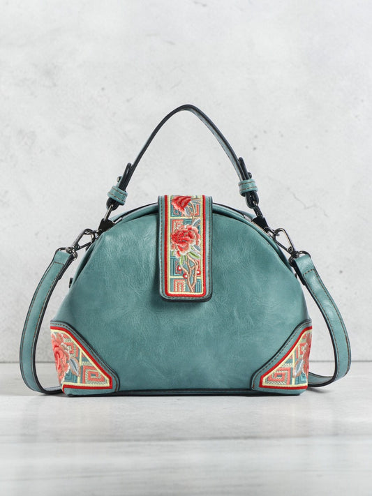 Exotic Zenvira Artisan Satchel Bag (Sky Blue)