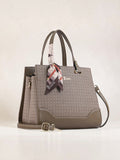 EXOTIC Charme Houndstooth Dual Tone Sling cum Handbag - EXOTIC Charme Houndstooth Dual Tone Sling cum Handbag