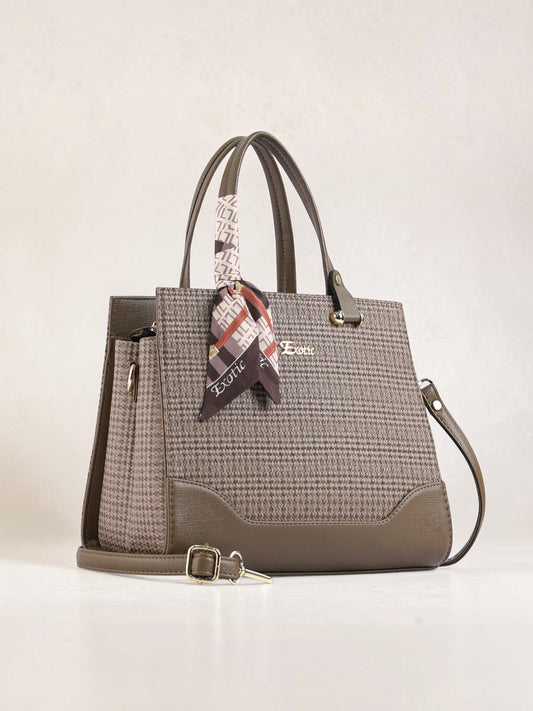 EXOTIC Charme Houndstooth Dual Tone Sling cum Handbag