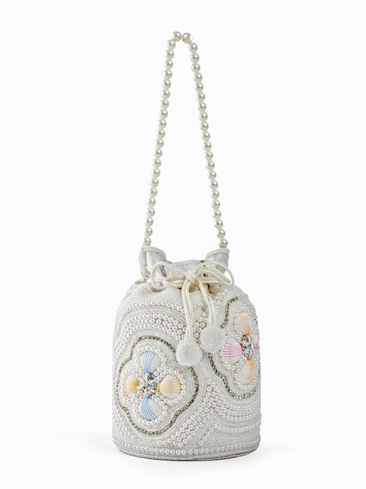 EXOTIC Zunaira Pearl Embellished Potli Bag for Women