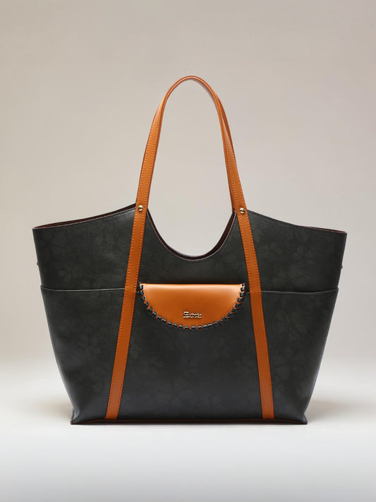 Exotic Veltrix Arc Tote Bag for Women (Black)