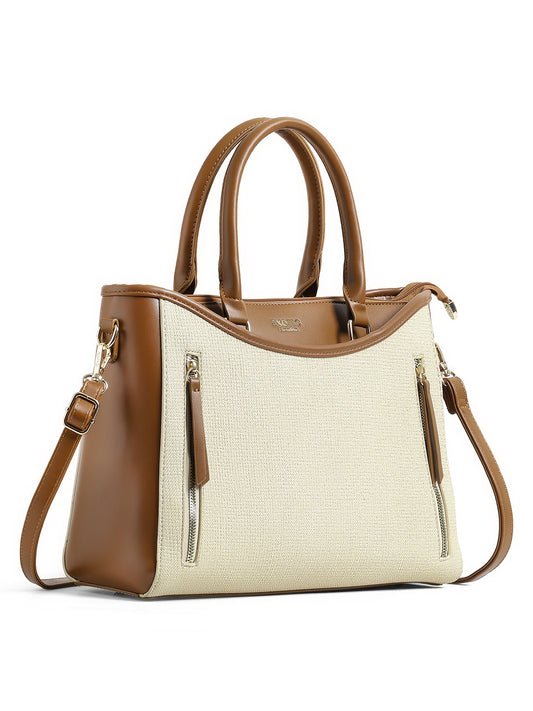Exotic Alvara Tote Bag for Women (Beige)