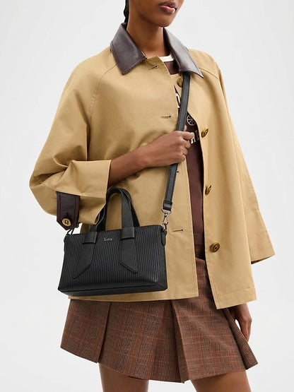 Exotic Valeria Satchel Sling Bag for Women Textured Leatherette Top Handle & Detachable Crossbody Strap