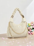 Exotic Premium Celestia Quilted Hobo Shoulder bag (Beige)